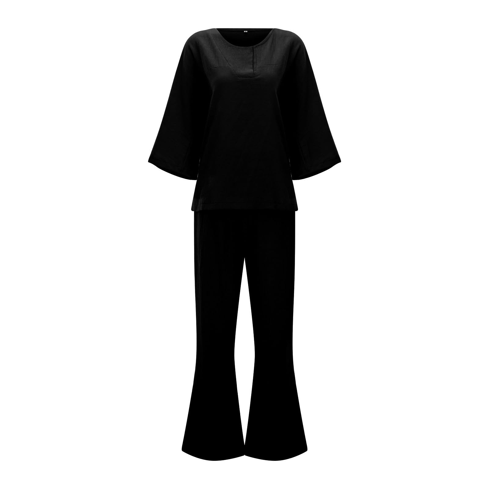 Chándal para mujer, tallas grandes, holgado, chándal largo y elegante, de verano, de dos piezas, talla corta, yoga, ropa de casa, ropa de casa, 2 piezas, ligera, ropa deportiva para mujer