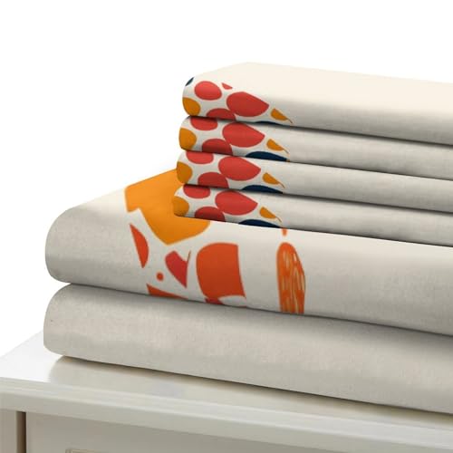 Housse de couette fermeture éclair girafe pour lit enfant facile à border