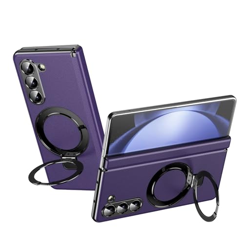 Protection Samsung Galaxy Z Fold 5 légère : étui antichoc violet avec support