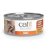 Catit Recipes Adult Chicken Entrée – High-Protein Wet Cat Food with Bone Broth Hydration, Prebiotics & Postbiotics for Gut Health, Omega-3 for Skin & Coat, and Taurine for Heart Support 3oz (12/cs)
