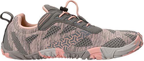 Joomra Womens Trail Running Minimalist Barefoot Shoes Size 6.5-7 Autumn Athletic Wide Gym Trekking Jogging Toes Ladies Hiking Barefoot Sneakers Grey Pink 37 #TOP5