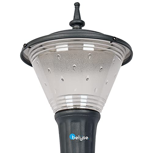 Image of Belyse Bonic Garden Lights for Home Gate, 21 CM, Gate Lamps for Outdoor Weatherproof, Stylish Garden Outdoor Light Lamp (Grey, Pack of 2)