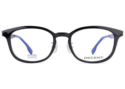 ディセント DECENT dc-3472 跳ね上げ 単式 超弾性樹脂 メガネ 眼鏡 (c.1 ブラック)