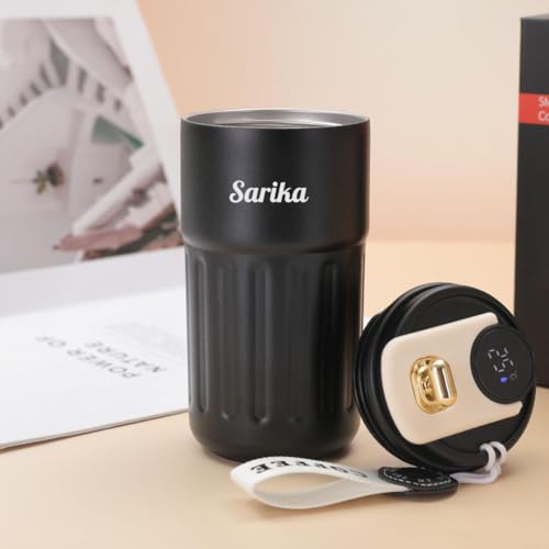 Image of Giftana Personalized Diary with Pen, Coffee Tumbler with Name, 3 in 1 Diary, Pen, Tumbler, Personalized Gifts for Husband Birthday, New Year Corporate Gifts for Employee (Black 4)