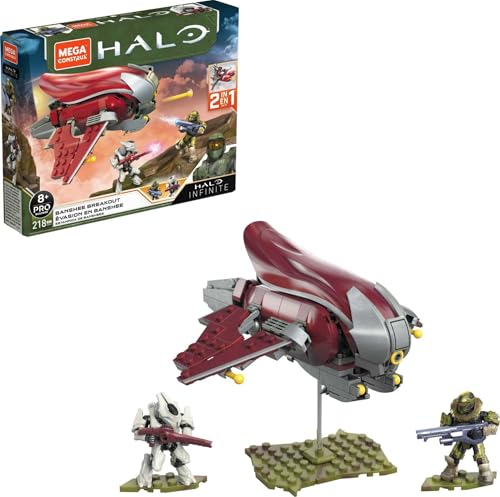 Mega Construx Pro-Builder Halo, vehículo 2, Coche de Bloques de construcción (Mattel GNB24)