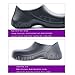Wygwlg Men's Casual Non-Slip Oil-Resistant Slip-On Chef Shoes with Air Cushion Arch Support, Fashion Breathable EVA Waterproof Restaurant Kitchen Work Shoes, for Kitchen and Hospital Service(Black,7)