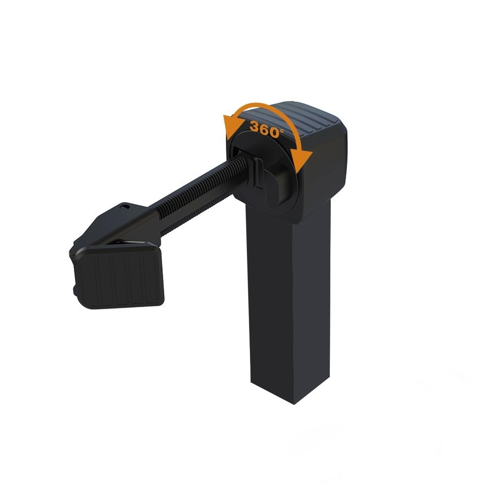 PORTAC Arrêt universel 360° pour portail manuel - Noir, Longueur de tube (mm) : 250