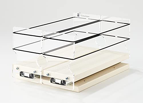 Vertical Spice - 33X1X11 Dc - Spice Organizer - 2 Individual Cabinet Drawers For Large Containers - Size: 6.9" Width X 5.0" Height X 10.6" Depth - Made In Usa #TOP1