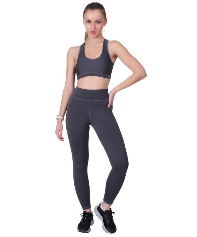 GZ Women High Rise Workout Leggings & Flex Sports Bra Set | Flexible, Breathable Fitness Apparel for Training, Yoga & Running-image-13