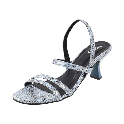Image of Metro Women Synthetic Leather Kitten Heel Fashion Sandal