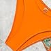 Bolsamila Bikini for Women Bikini Short Summer Beach Halter Triangle Swimsuits 3 Piece Set (US, Alpha, Small, Regular, Regular, Orange)