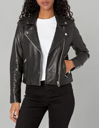 Lucky Brand Women's Classic Leather Moto Jacket3