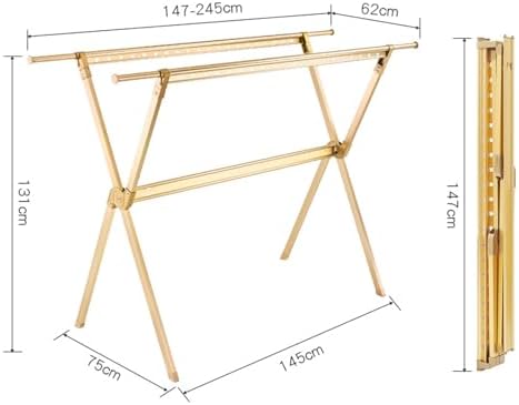 Foldable Laundry Drying Rack Clothes Drying Rack, Folding Drying Rack with Windproof Holes Heavy Duty Collapsible Clothesline for Outdoor Indoor