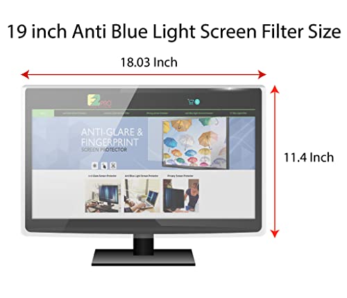 Anti Blue Light Screen Filter For 19 Inches Widescreen Desktop Monitor, Blocks Excessive Harmful Blue Light, Reduce Eye Fatigue And Eye Strain #TOP1