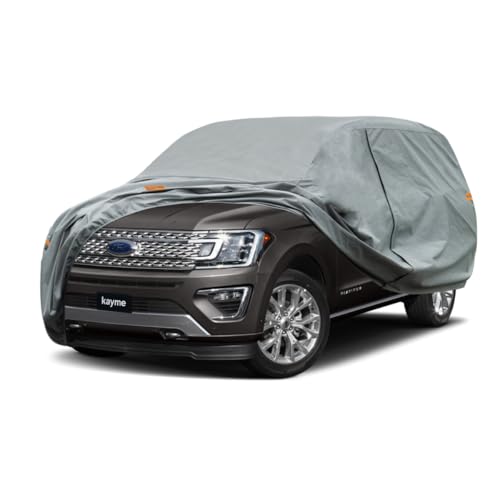Image of Kayme Heavy Duty SUV Car Cover Custom Fit Ford Expedition SWB Waterproof All Weather for Automobiles, Full Exterior Covers Sun Rain UV Protection.（Deliver About 3-10 Days）