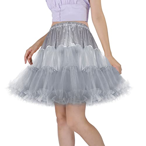 Image of CHERRY LOVE 18inch Petticoat Mid-Thigh Underskirt Princess Puffy Mini Skirt