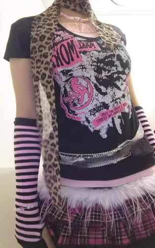 Image of Kawaii Cutecore Harajuku Y2k 2000s Tops Summer Preppy Aesthetic Alt Goth Emo Short Sleeve Graphic Tees