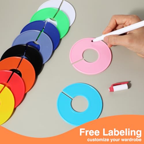 Giantree 10 Stück Kleidung Größe Teiler, Schrankregal Teiler Aufhänger Größentrenner Baby Kleiderbügel Teiler Größenreiter für Garderoben Größenfinder für nach Alter Größe