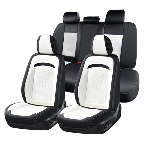 Image of FLORICH Car Seat Covers Full Set, Leather Seat Covers for Cars, Car Seat Protector Waterproof Breathable, Universal Automotive Seat Covers, Front and Rear Car Seat Cover Fit for Most SUV Pick-up Truck