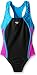 Speedo Big Girls Mesh Splice Thick Strap 1 Piece, Speedo Black, 12