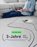 INIU USB C auf USB C Kabel, 100W [2m+2m] Typ C Schnellladekabel PD 5A QC 4.0 Nylon Ladekabel USB-C Aufladekabel für iPhone 17 16 MacBook Pro iPad Air, Samsung S25, PS5 Switch, Pixel 10 Huawei usw. – Ansicht 7