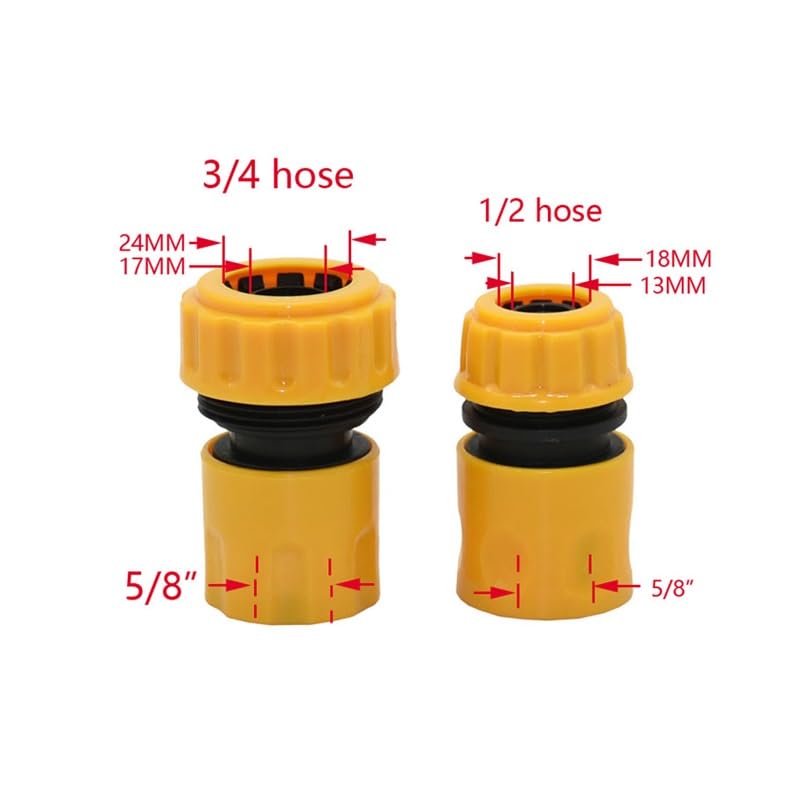 25 sztuk 1/2 3/4 Cal wąż ogrodowy szybkie złącze nawadnianie wąż ogrodowy złącze pistolet na wodę Adapter łącznik rurowy(3/4")