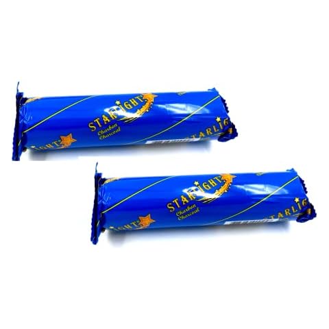 3 Roll 30 Pcs 35MM Starlight Coconut Shell Charcoal Instant Burn Incense withTong Cover