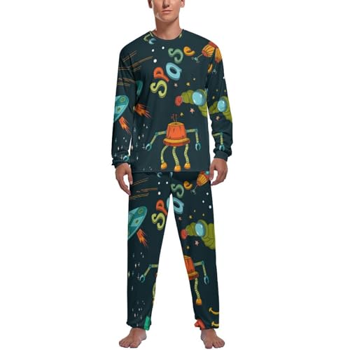 Pijama homme fusée de l'espace pour ne plus avoir froid la nuit au lit