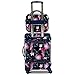 World Traveler Chariot Gatsby Vintage Style 2-Piece Hardside Carry-On Retro Train Case Spinner Luggage Set - Parrot