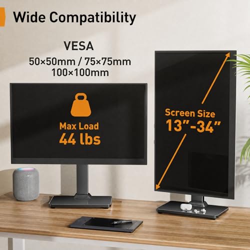 Image of Perlegear Single Monitor Stand for 13-34 inch Screens up to 44 lbs