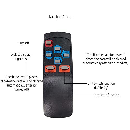 Balança de suspensão digital de 1500kg/3306lbs com controle remoto de 65 pés Balança de guindaste re