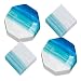 Coastal Blue Paper Dessert Plates and Beverage Napkins (Serves 16)