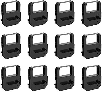 Compumatic Ribbon for Lathem & Acroprint Time Clocks, Black Ink 12 Pack