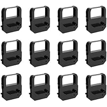 Compumatic Ribbon for Lathem & Acroprint Time Clocks, Black Ink 12 Pack