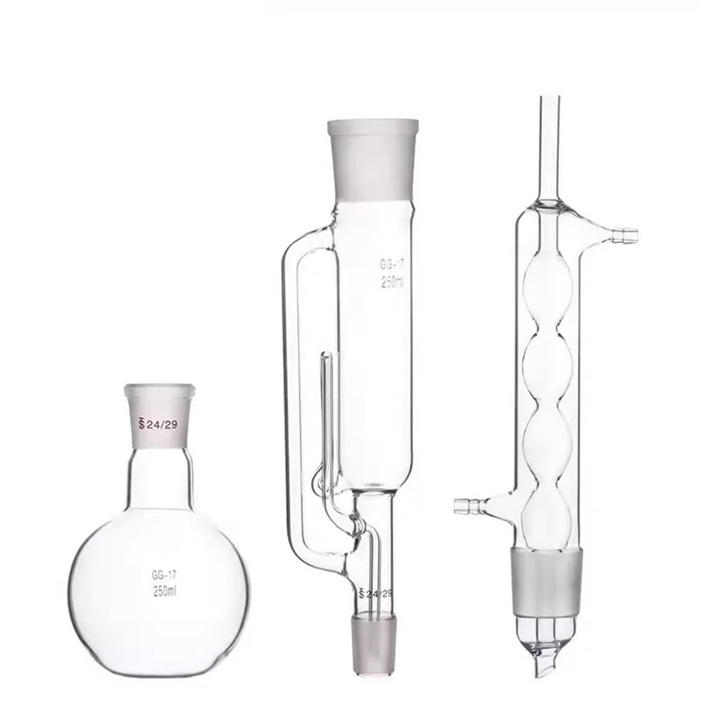 Laboratoryjny ekstraktor do szkła 150 ml/250 ml/500 ml, skraplacz i korpus ekstrakcyjny z zestawem do szkła laboratoryjnego spiralnego/bulbowanego (150 ml z żarówką)