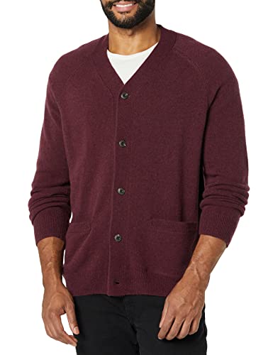 Image of Amazon Essentials Men's Lambs Wool V-Neck Cardigan Sweater with Pockets (Previously Goodthreads)