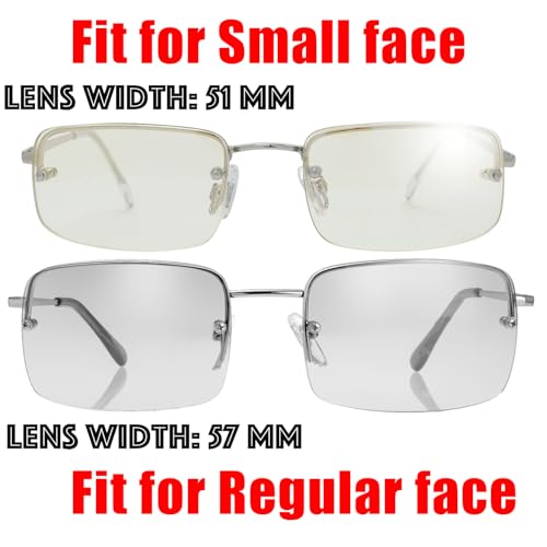 Image of The Fresh Minimalist Small Rectangular Sunglasses Clear Eyewear - Exquisite Packaging