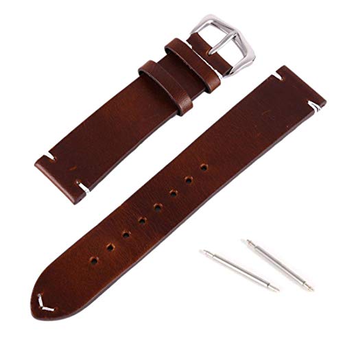 Bracelet de montre en cuir veau vintage pour remplacer un bracelet usé avec élégance