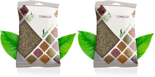 Soria Natural Tomillo en Bolsa – Acción Expectorante y antitusiva – Favorece la Digestión - Para Preparar en Infusión o Decocción –Riqueza de Principios Activos - 100% Natural - Bolsa de 50 g