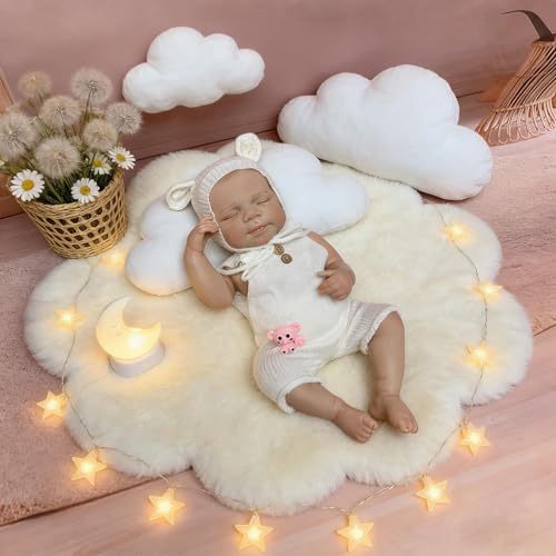 Reborn Babypuppen Zwillinge Silikon Ganzkörper Vinyl 45,7 cm Realistische Babypuppe Anatomisch Korrekt Zwei Mädchen Real Life Neugeborene Babys Zwillinge Puppen für Kinder Geschenke – Bild 7
