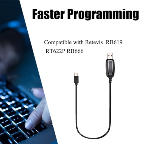 Retevis RT622P USB Programming Cable Type-C Compatible Walkie Talkie RT665 RB619 RT622P RB666 Type-C 2 Way Radio Programming Cable (1 Pcs) - Image 3