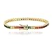 Horloge murale Baguette arc-en-couleur or zircone cubique cz bracelet bar for les filles grand couleur or minimum-or rempli géométrique de couleur 56-58MM pour le salon ( Color : Gold color 56-58MM )