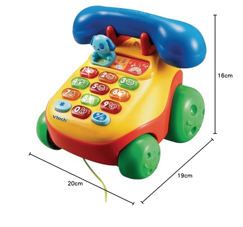 Teléfono interactivo infantil de arrastre VTech Super Rodófono con luces y voces 7
