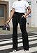 LKOUS Black Women's Wrinkle Resistant Dress Pants High Waist Straight Leg Work Trousers