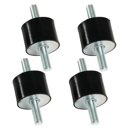 Selyse 4 unidades M10 amortecedores de vibração de borracha Silentblock, isolantes de borracha e metal, amortecedores de vibração para carros, barcos, máquinas, VV 30 x 40 mm, rosca M10