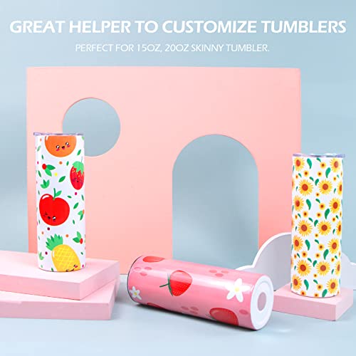 Image of HTVRONT Shrink Wrap for Sublimation Tumblers 5X10 Inch - 100PCS Sublimation Shrink Wrap Sleeves, Heat-Resistant Tumbler Shrink Wrap Film