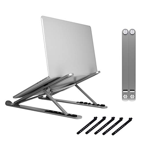 Zylpha Portable Laptop Stand for 10 inch to 173 inch Laptops Universal Adjustable Laptop Stand Foldable Compact Laptop Stand for Traveling with Non-Slip Technology Grey