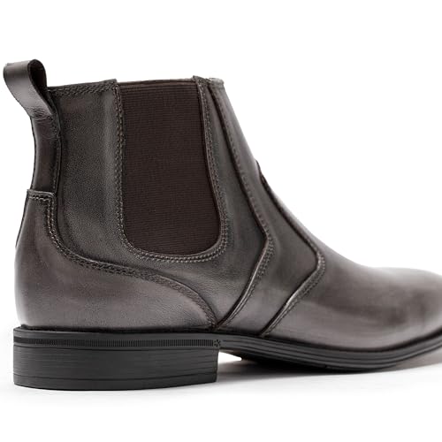 Image of Holy dove Chelsea Boots Men - Genuine Leather,Chelsea Boots for Men with Side Zipper, Casual Slip-On Ankle Boots, Chukka & Oxford Style Dress Boots
