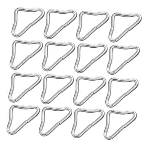 OUNONA 25個 ??床網専用耐摩耗属三角リング 高強トランポリン部品 多用途プレイグッズバックル アウトドア 保護用