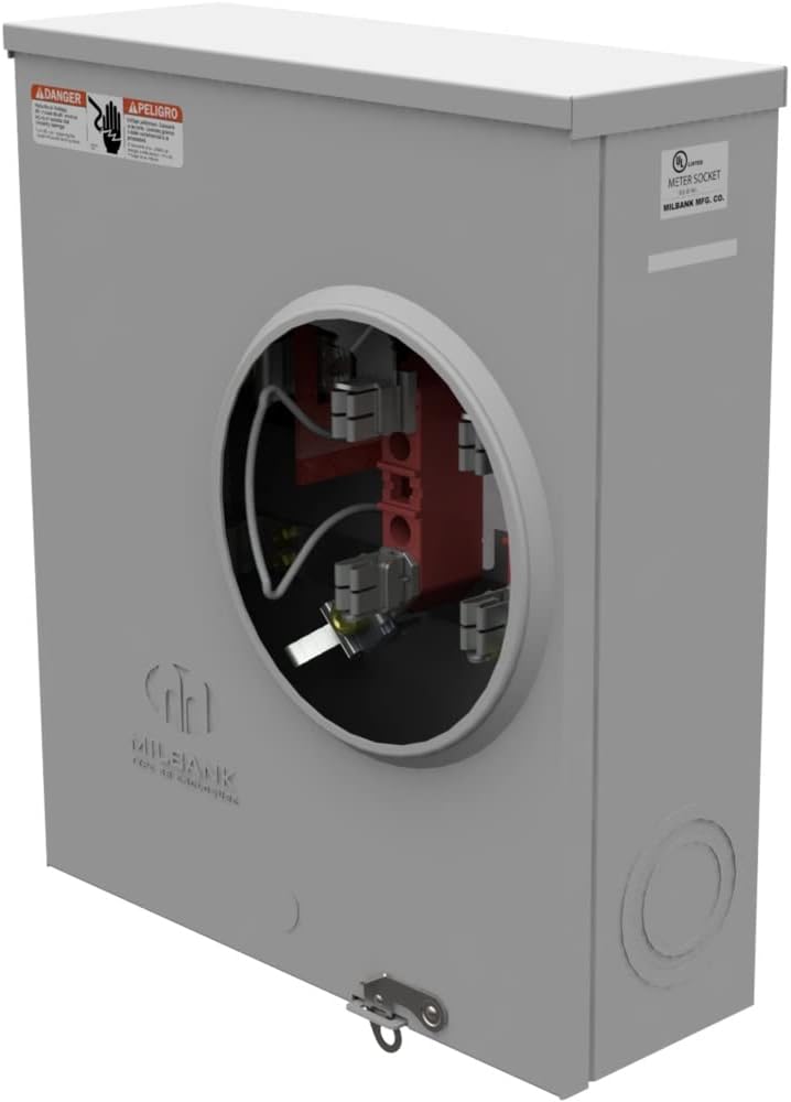 Milbank U1980-O-KK-BLG-AEP 200A Ringless Meter Socket Underground With Bypass Horns And Barrel Lock Provisions
